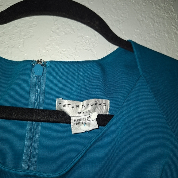 Peter Nygard Turquoise Belted Fit & Flare Dress Size 12 See Description - Picture 8 of 16